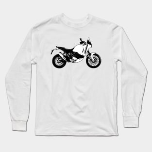 DesertX Bike Side View Black and White Long Sleeve T-Shirt